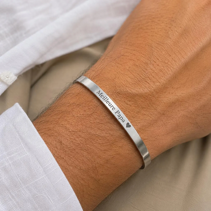 Bracelet homme acier inoxydable - Spécial fête des pères